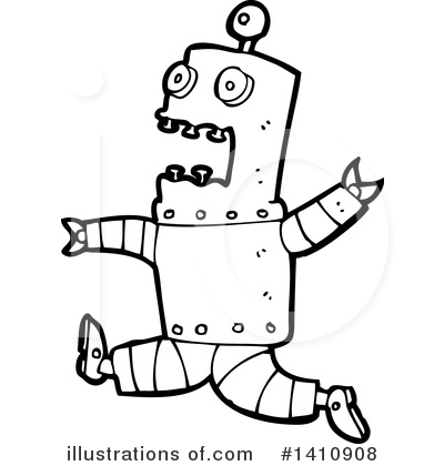Royalty-Free (RF) Robot Clipart Illustration by lineartestpilot - Stock Sample #1410908