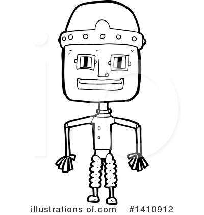 Royalty-Free (RF) Robot Clipart Illustration by lineartestpilot - Stock Sample #1410912