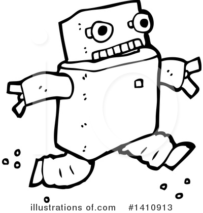 Royalty-Free (RF) Robot Clipart Illustration by lineartestpilot - Stock Sample #1410913