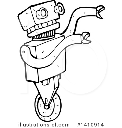 Royalty-Free (RF) Robot Clipart Illustration by lineartestpilot - Stock Sample #1410914