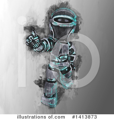 Royalty-Free (RF) Robot Clipart Illustration by KJ Pargeter - Stock Sample #1413873