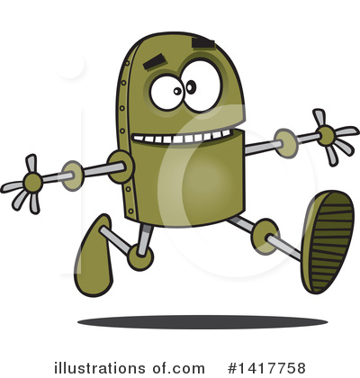 Royalty-Free (RF) Robot Clipart Illustration by toonaday - Stock Sample #1417758