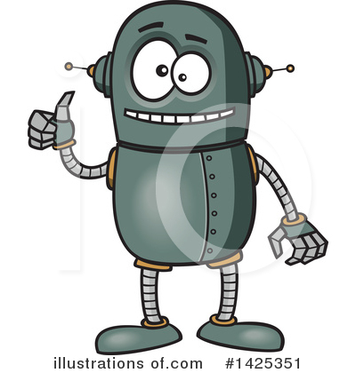 Royalty-Free (RF) Robot Clipart Illustration by toonaday - Stock Sample #1425351