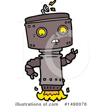 Royalty-Free (RF) Robot Clipart Illustration by lineartestpilot - Stock Sample #1490076