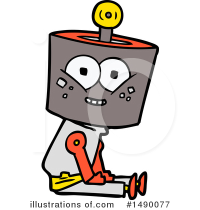 Royalty-Free (RF) Robot Clipart Illustration by lineartestpilot - Stock Sample #1490077