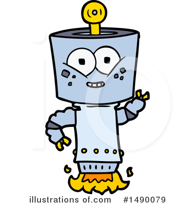 Royalty-Free (RF) Robot Clipart Illustration by lineartestpilot - Stock Sample #1490079