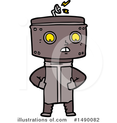 Royalty-Free (RF) Robot Clipart Illustration by lineartestpilot - Stock Sample #1490082