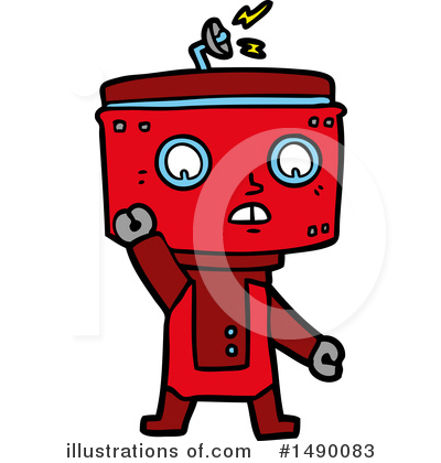 Royalty-Free (RF) Robot Clipart Illustration by lineartestpilot - Stock Sample #1490083
