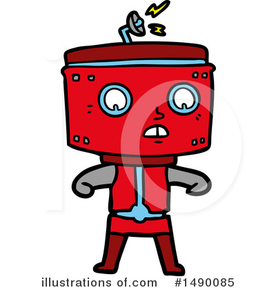 Royalty-Free (RF) Robot Clipart Illustration by lineartestpilot - Stock Sample #1490085