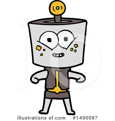 Royalty-Free (RF) Robot Clipart Illustration by lineartestpilot - Stock Sample #1490087
