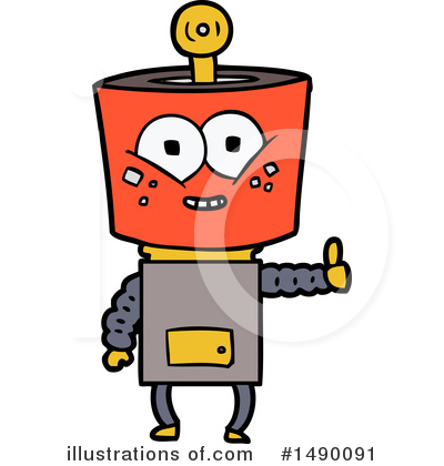 Royalty-Free (RF) Robot Clipart Illustration by lineartestpilot - Stock Sample #1490091