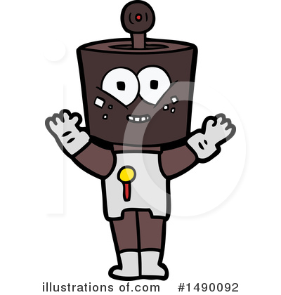 Royalty-Free (RF) Robot Clipart Illustration by lineartestpilot - Stock Sample #1490092