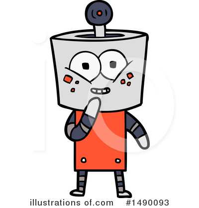 Royalty-Free (RF) Robot Clipart Illustration by lineartestpilot - Stock Sample #1490093
