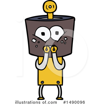 Royalty-Free (RF) Robot Clipart Illustration by lineartestpilot - Stock Sample #1490096