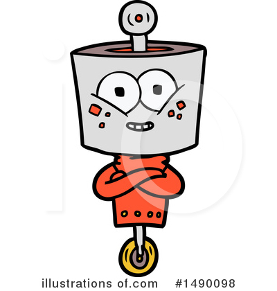Royalty-Free (RF) Robot Clipart Illustration by lineartestpilot - Stock Sample #1490098