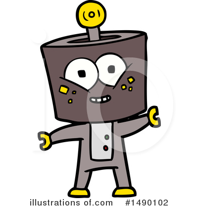 Royalty-Free (RF) Robot Clipart Illustration by lineartestpilot - Stock Sample #1490102