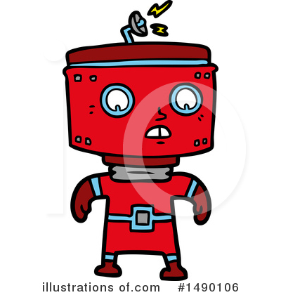 Royalty-Free (RF) Robot Clipart Illustration by lineartestpilot - Stock Sample #1490106