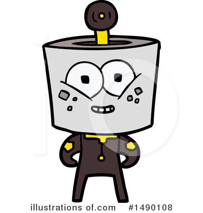 Royalty-Free (RF) Robot Clipart Illustration by lineartestpilot - Stock Sample #1490108