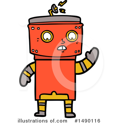 Royalty-Free (RF) Robot Clipart Illustration by lineartestpilot - Stock Sample #1490116
