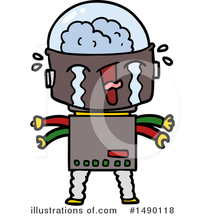 Royalty-Free (RF) Robot Clipart Illustration by lineartestpilot - Stock Sample #1490118