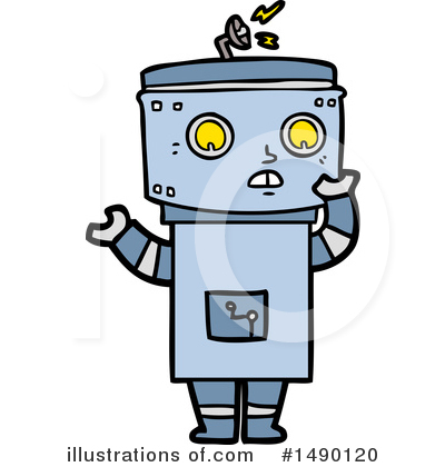 Royalty-Free (RF) Robot Clipart Illustration by lineartestpilot - Stock Sample #1490120