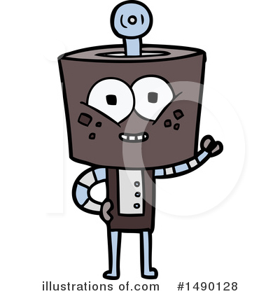 Royalty-Free (RF) Robot Clipart Illustration by lineartestpilot - Stock Sample #1490128