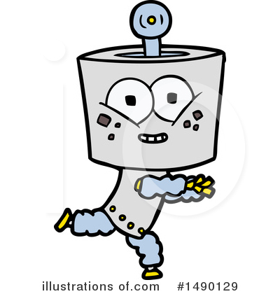 Royalty-Free (RF) Robot Clipart Illustration by lineartestpilot - Stock Sample #1490129