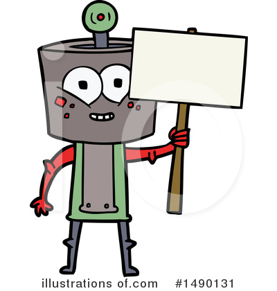 Royalty-Free (RF) Robot Clipart Illustration by lineartestpilot - Stock Sample #1490131
