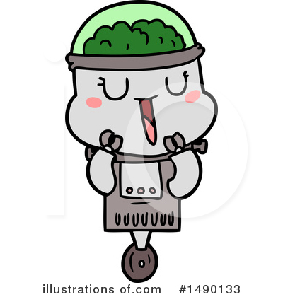 Royalty-Free (RF) Robot Clipart Illustration by lineartestpilot - Stock Sample #1490133