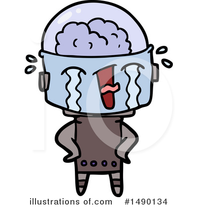 Royalty-Free (RF) Robot Clipart Illustration by lineartestpilot - Stock Sample #1490134