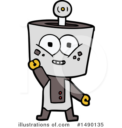 Royalty-Free (RF) Robot Clipart Illustration by lineartestpilot - Stock Sample #1490135