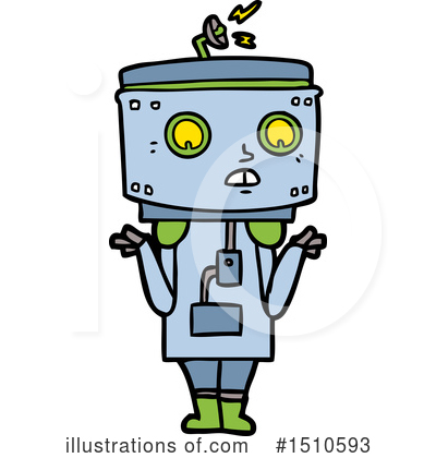 Royalty-Free (RF) Robot Clipart Illustration by lineartestpilot - Stock Sample #1510593