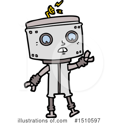 Royalty-Free (RF) Robot Clipart Illustration by lineartestpilot - Stock Sample #1510597