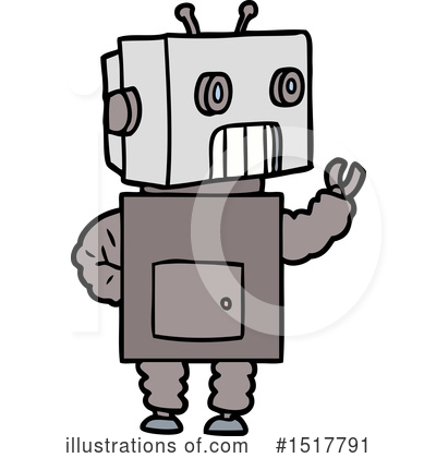 Royalty-Free (RF) Robot Clipart Illustration by lineartestpilot - Stock Sample #1517791