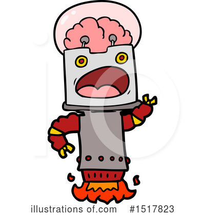 Royalty-Free (RF) Robot Clipart Illustration by lineartestpilot - Stock Sample #1517823