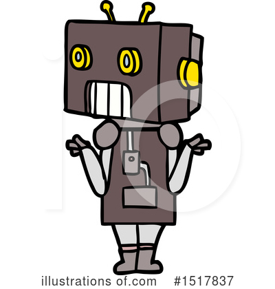 Royalty-Free (RF) Robot Clipart Illustration by lineartestpilot - Stock Sample #1517837