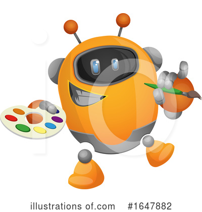 Royalty-Free (RF) Robot Clipart Illustration by Morphart Creations - Stock Sample #1647882