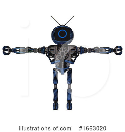 Royalty-Free (RF) Robot Clipart Illustration by Leo Blanchette - Stock Sample #1663020