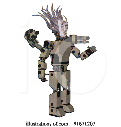 Royalty-Free (RF) Robot Clipart Illustration by Leo Blanchette - Stock Sample #1671207