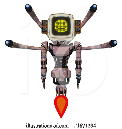 Royalty-Free (RF) Robot Clipart Illustration by Leo Blanchette - Stock Sample #1671294