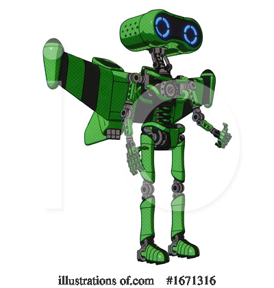 Royalty-Free (RF) Robot Clipart Illustration by Leo Blanchette - Stock Sample #1671316