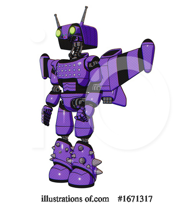 Royalty-Free (RF) Robot Clipart Illustration by Leo Blanchette - Stock Sample #1671317