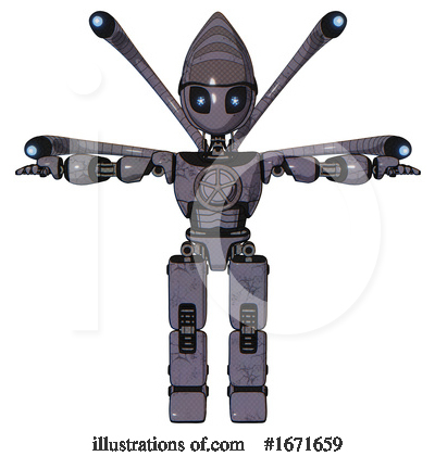 Royalty-Free (RF) Robot Clipart Illustration by Leo Blanchette - Stock Sample #1671659