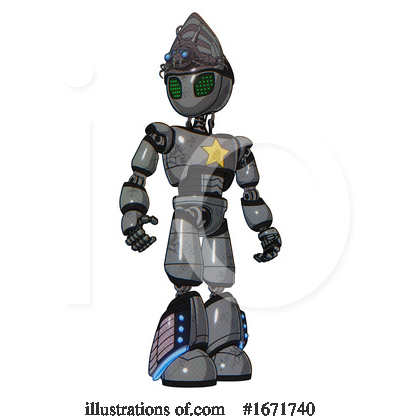 Royalty-Free (RF) Robot Clipart Illustration by Leo Blanchette - Stock Sample #1671740