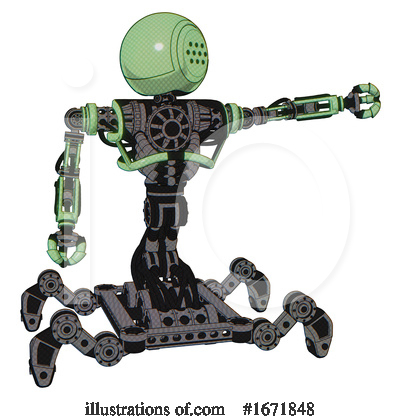 Royalty-Free (RF) Robot Clipart Illustration by Leo Blanchette - Stock Sample #1671848