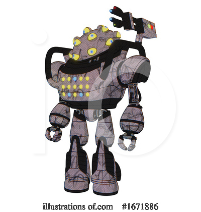 Royalty-Free (RF) Robot Clipart Illustration by Leo Blanchette - Stock Sample #1671886