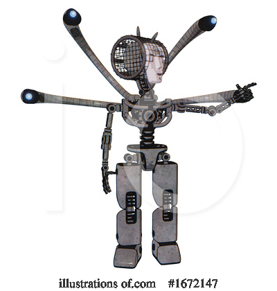 Royalty-Free (RF) Robot Clipart Illustration by Leo Blanchette - Stock Sample #1672147