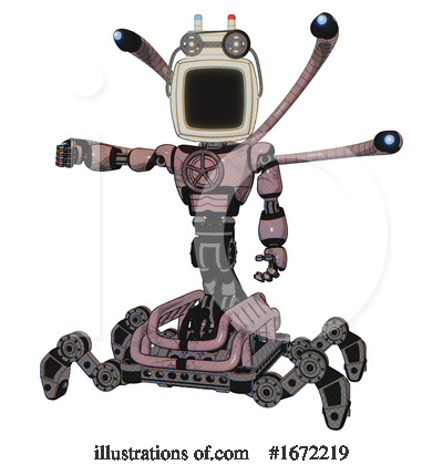 Royalty-Free (RF) Robot Clipart Illustration by Leo Blanchette - Stock Sample #1672219