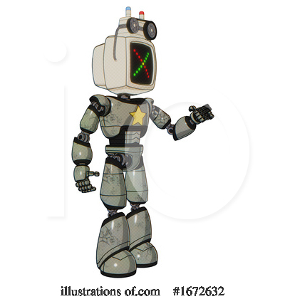 Royalty-Free (RF) Robot Clipart Illustration by Leo Blanchette - Stock Sample #1672632