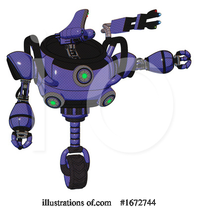 Royalty-Free (RF) Robot Clipart Illustration by Leo Blanchette - Stock Sample #1672744